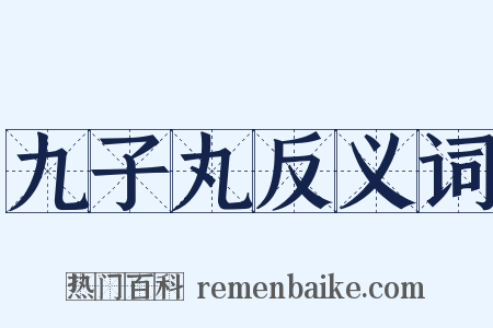 九子丸反义词是什么意思的图片